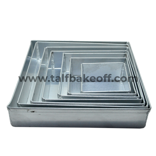 7 pc square Aluminium Set | Mould for OVENS |