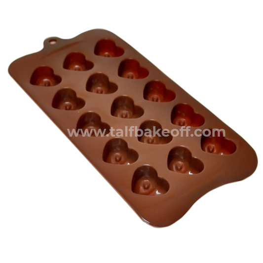 Heart Shape Silicone Chocolate Mould | Flexible Silicone Mold | Reusable | Washable |