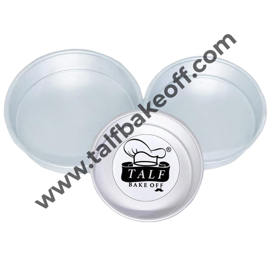 Bakeware Aluminum Round Mould 3pc Set | 6,7,8 inch width | 2 inch height | Tin Beading | Mould for OVENS | (Copy)