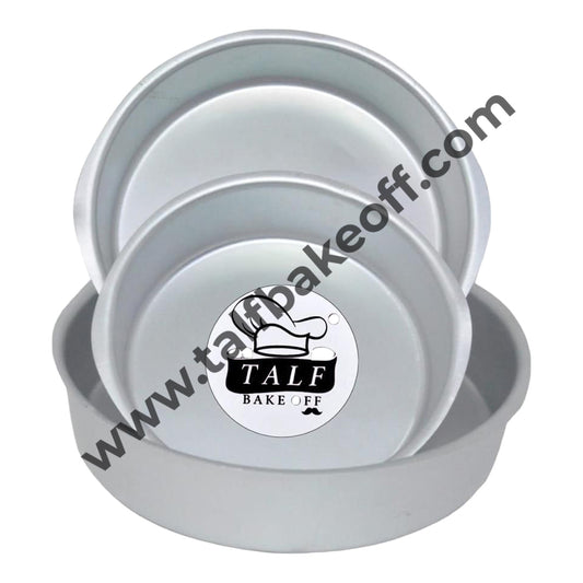 3 Pcs Round Aluminum Tin |  Mould for OVENS |