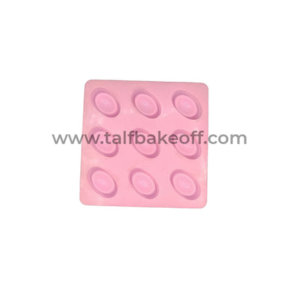 Silicone 9 Cavity Oval Mould