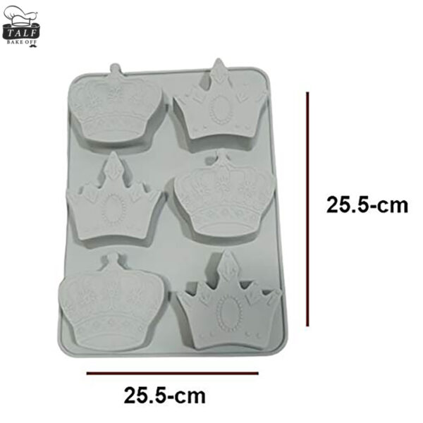6 Cavity Silicone Crown Shape Soap Making Mould