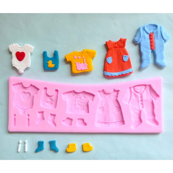 Baby Clothes Shaped Fondant Silicon Mould